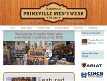 Tablet Screenshot of prinevillemenswear.com